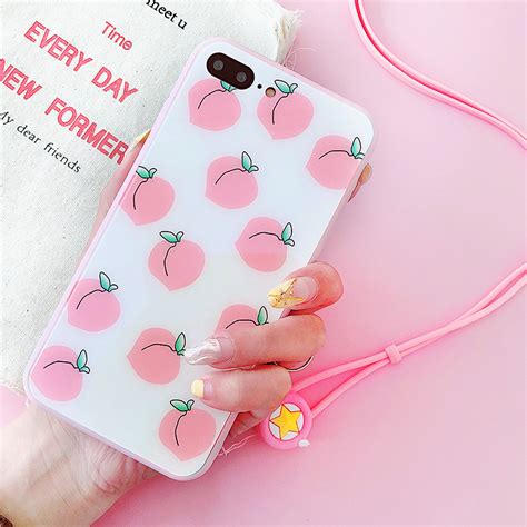 Cute Peach Phone Case For Iphone 66s6plus77plus88px