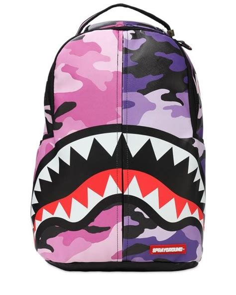 Sprayground Split Camo Backpack In Purple For Men Lyst