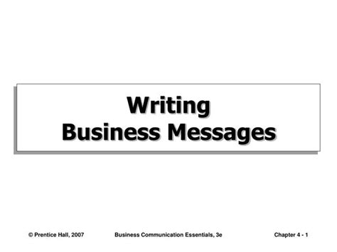 Ppt Writing Business Messages Powerpoint Presentation Free Download