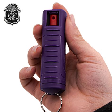 12 Ounce Clamshell Pepper Spray With Clip And Keychain Purple