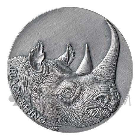 Black Rhino Expressions Of Wildlife 2000 Francs Cfa 2oz Republic Of