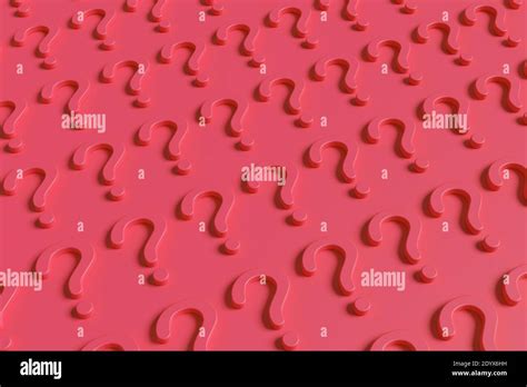 Red Question Mark Pattern On Red Background 3d Illustration Stock