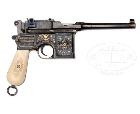 Highly Embellished Gold And Silver Inlaid Mauser C96 Model 1930