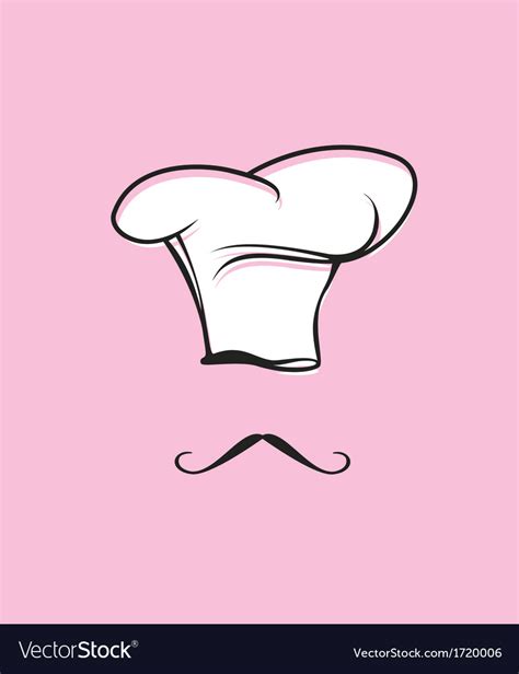 Chefs Hat On Pink Background Royalty Free Vector Image
