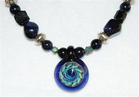 Gorgeous Hand Blown Glass Pendant Necklace Sold