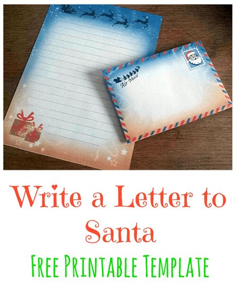 Santa envelope with address and stamp. Write A Letter To Santa With This Free Template With Envelope