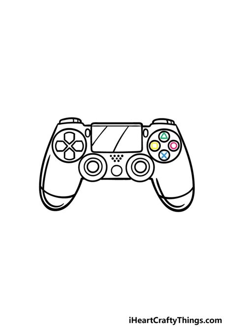 Ps4 Controller Drawing How To Draw A Ps4 Controller Step By Step
