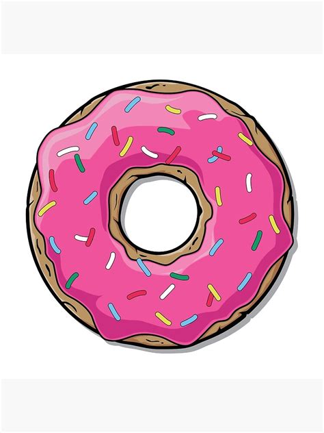 Pink Strawberry Frosted Donut With Sprinkles Canvas Print For Sale By Awkwarddesignco Redbubble