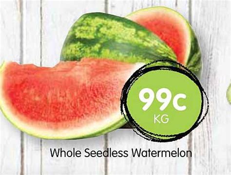 Whole Seedless Watermelon Offer At Spudshed