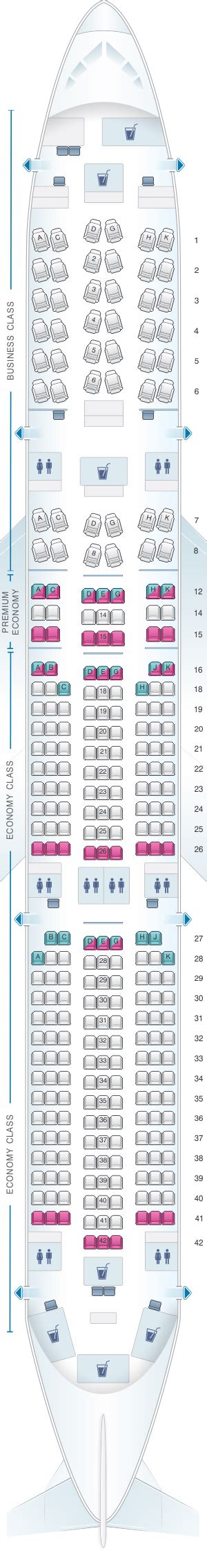 A350 900 Singapore Airlines Seat Map