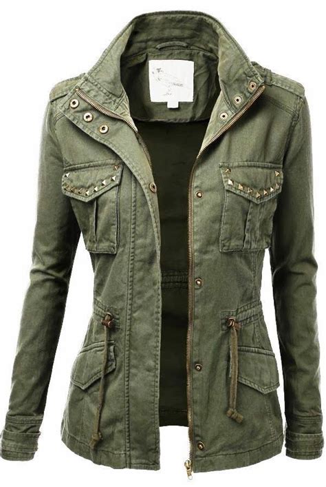 Olive Green Army Jacket By Military Jacket Women