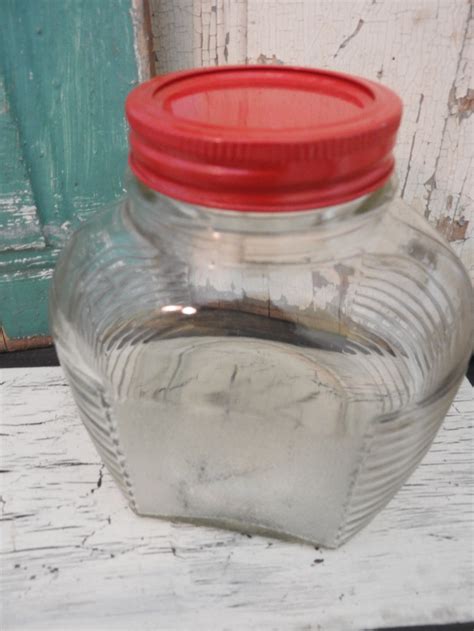 Vintage Quart Hazel Atlas Jar Number 5427 Ribbed Sides Etsy