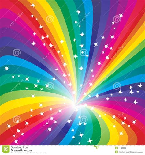 Illustration About Abstract Colorful Starry Rainbow Background