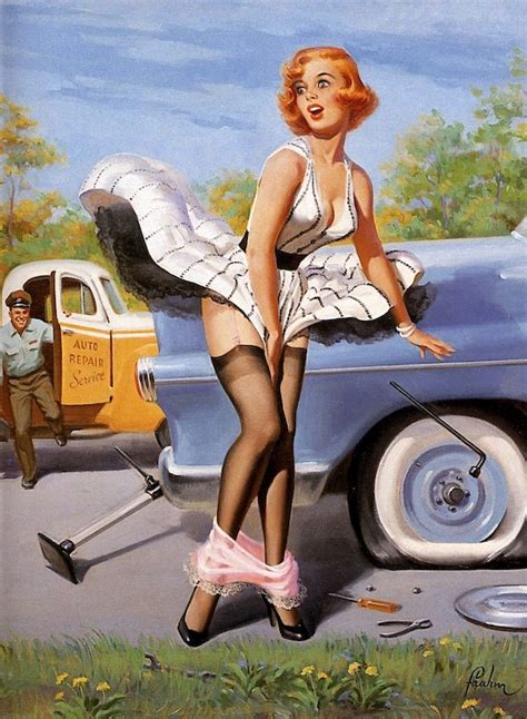 Vintage Pin Up Girl Art Frahm Etsy