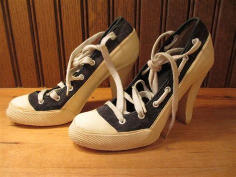 Vintage Norma Kamali High Heeled Sneakers 1980s Size 6 15000 Via