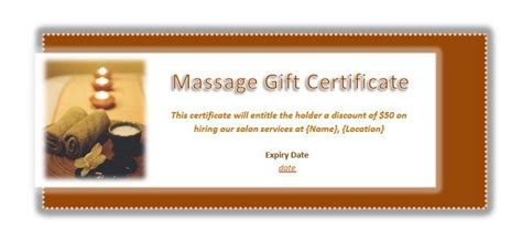 Free Massage T Certificate Template Free Download In 2021 Free T Certificate Template