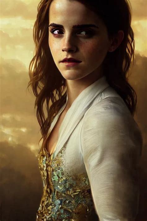 Sexy Painting Of Emma Watson Ultra Realistic Sharp Stable Diffusion