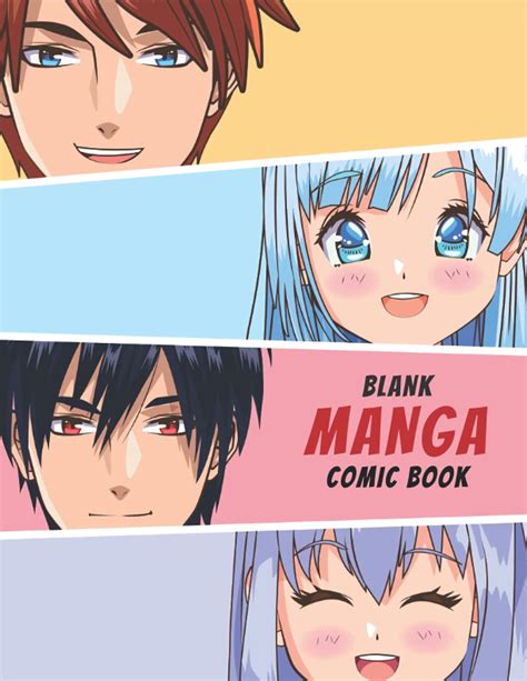 Blank Manga Comic Book Create Your Own Manga And Anime Sketchbook Blank Manga Panels Templates