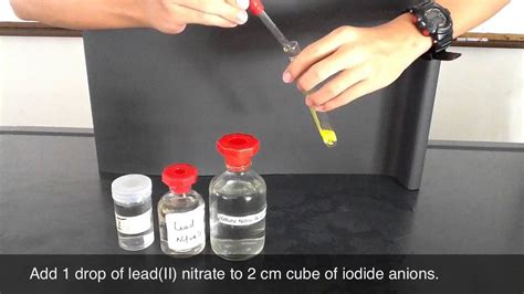 Testing Of Iodide Anions Lead Ii Nitrate And Nitric Acid Youtube