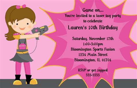 laser tag birthday party invitations laser tag birthday