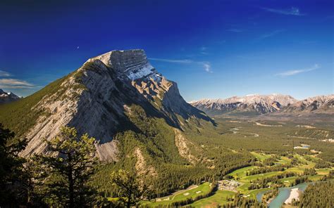 Nature Landscape Mountain Forest Valley River Canada Snowy Peak