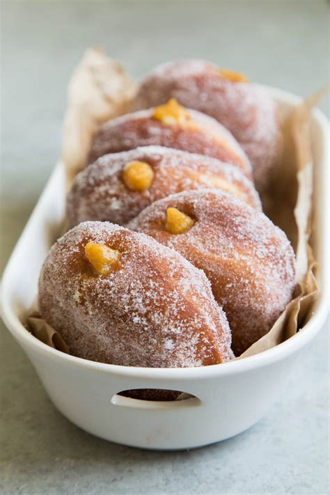 Peach Cream Filled Doughnuts - The Little Epicurean