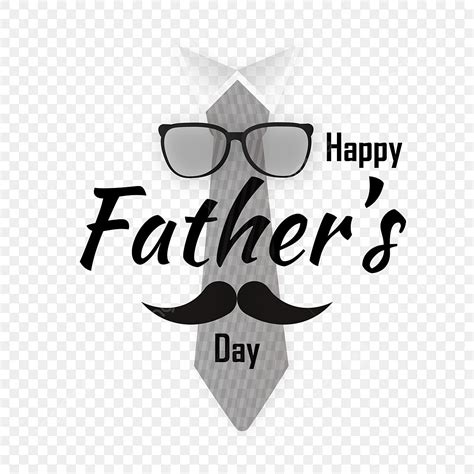 Fathers Day Tie Vector Art PNG Happy Father S Day With Tie Glasses And Moustache Illustration