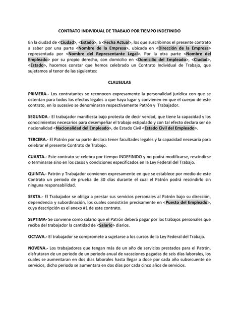 Contrato Individual De Trabajo Por Tiempo Determinado Con Periodo A