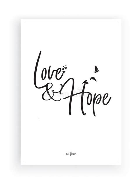 Love And Hope Minimalist Wording Design Wall Decor Wall Decals