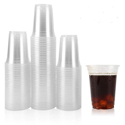 Tashibox Oz Clear Plastic Cups Disposable Cold Drink Party Cups