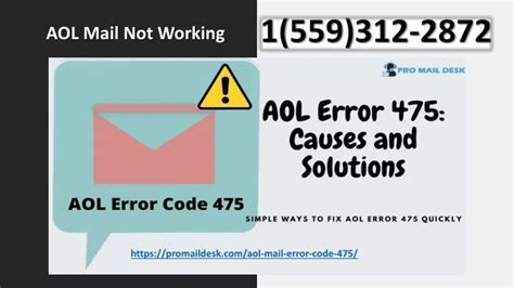 Ppt Aol Error Code 475 1559312 2872 How To Fix Aol Mail Not