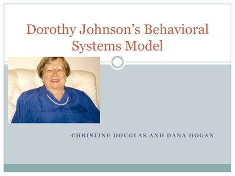Ppt Dorothy Johnson’s Behavioral Systems Model Powerpoint Presentation Id 5152113