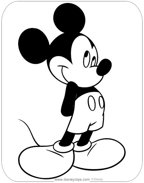 Mickey Mouse Coloring Page Mickeymouse Minnie Mouse Drawing Mickey