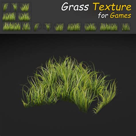 Dense Grass Texture 3d Model Low Poly Max Obj Fbx Mtl Tga 1 Grass Textures Grass Texture