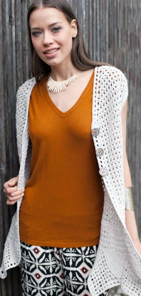 Crochet Sleeveless Vest Pattern | Sleeveless vest pattern, Vest pattern, Sleeveless vest