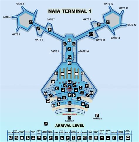 Naia Terminal 1 Arrival Map Zip Code Map