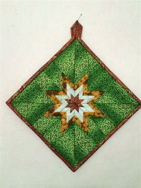 Folded Star Trivet Or Hot Pad 8 Square Has A Layer Of Insulbright