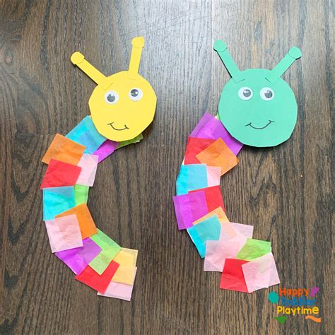 Paper Plate Caterpillar Craft For Kids Happy Toddler Playtime