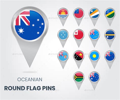 Round Flag Pins By Medelwardi Graphicriver