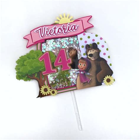 Cake Topper Masha And The Bear Cake Topper Masha And Bear Etsy