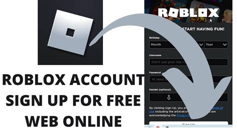 How To Sign Up Roblox Account Registermakecreate New Roblox Account