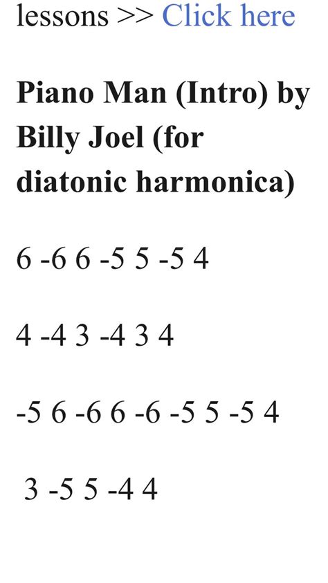 Piano Man Billy Joel Piano Man Harmonica Piano Man Harmonica Lessons