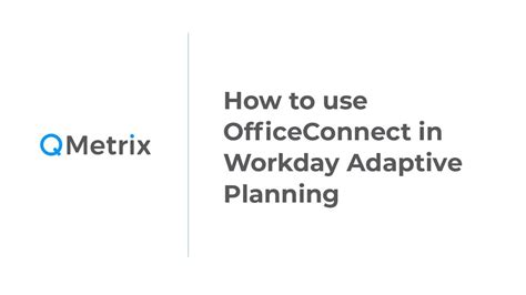 How To Use Officeconnect In Workday Adaptive Planning Youtube