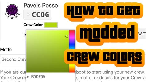 How To Get Modded Crew Colors In Gta 5 Online 2023 Tutorial Youtube