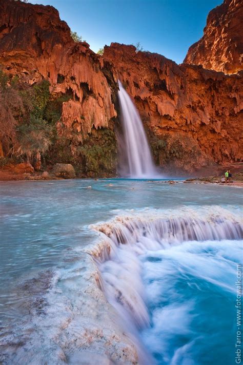 Havasu Falls On The Havasu Indian Reservation In The Heart Of The Grand