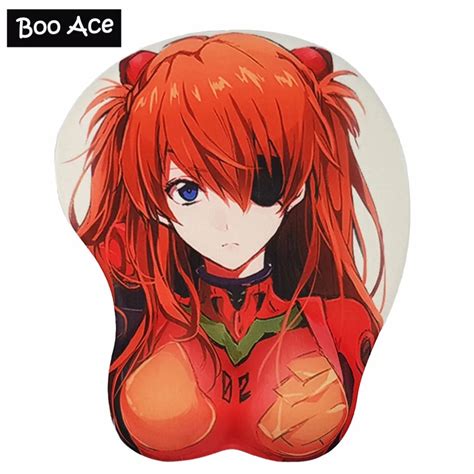 Eva Soryu Asuka Langley Anime 3d Oppai Mouse Pad Gaming Wrist Rest In Mouse Pads From Computer