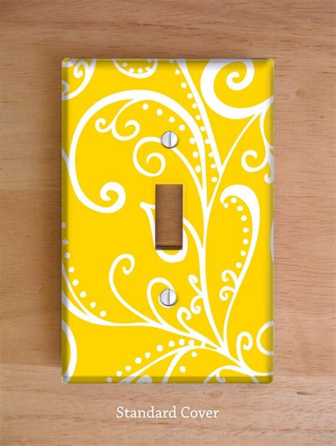 Silent Era Yellow Vinyl Light Switch Cover Outlet Cover