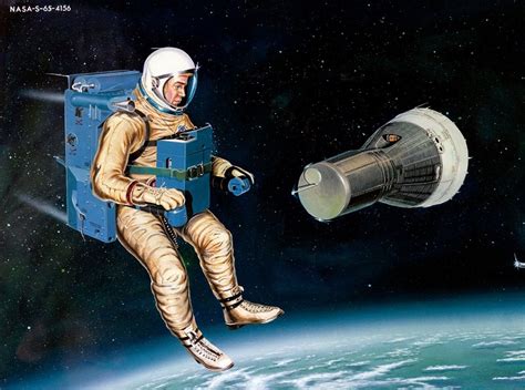 Nasa Art Release Showing Original Gemini Eva Plans Space Images