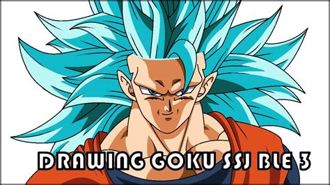 رسم غوكو سوبر سايان بلو 3 How To Draw Goku Super Saiyan Blue 3