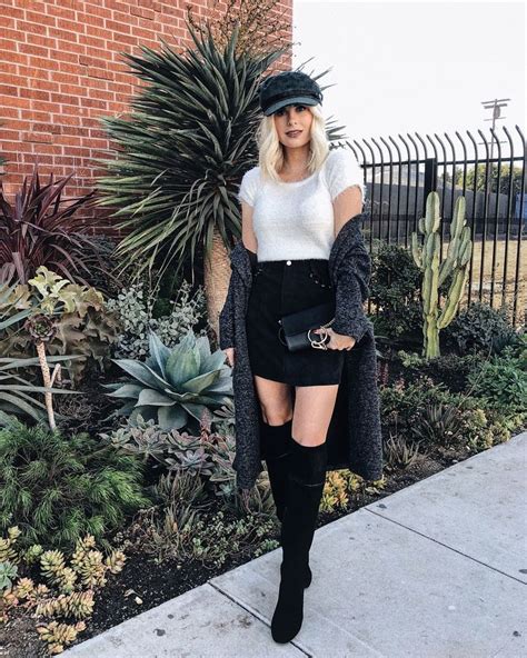 Otk Boot Leather Skirt Jennifer Lemon Cute Outfits Blonde Street